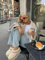 UGG TAZZ BRAID SHERPA SLIPPERS | SIZE 7