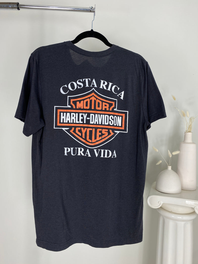 BLACK COSTA RICA BUTTER SOFT HARLEY DAVIDSON CLASSIC LOGO T-SHIRT
