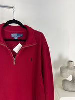 VINTAGE RALPH LAUREN BURGUNDY QUARTER ZIP SWEATER