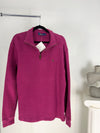 VINTAGE RALPH LAUREN PLUM QUARTER ZIP SWEATER