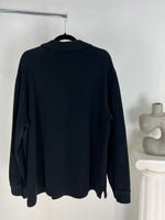 VINTAGE RALPH LAUREN BLACK QUARTER ZIP SWEATER