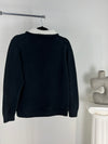 VINTAGE RALPH LAUREN BLACK KNIT QUARTER ZIP SWEATER