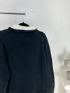 VINTAGE RALPH LAUREN BLACK KNIT QUARTER ZIP SWEATER