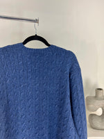 VINTAGE RALPH LAUREN BLUE CABLE KNIT SWEATER