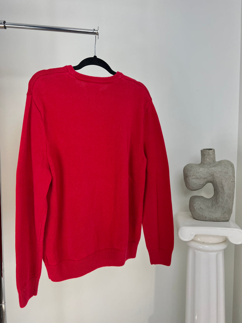 VINTAGE RALPH LAUREN CHAPS RED KNIT SWEATER Closet From Hell VINTAGE RALPH LAUREN CHAPS RED KNIT SWEATER Closet From Hell