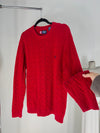 VINTAGE RALPH LAUREN CHAPS RED CABLE KNIT SWEATER