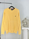 VINTAGE NAUTICA PALE YELLOW CABLE KNIT SWEATER