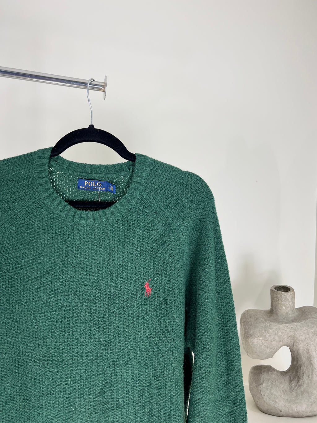 VINTAGE RALPH LAUREN GREEN KNIT SWEATER