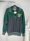 VINTAGE GREEN BAY PACKERS RIBBED QUARTER ZIP SWEATER