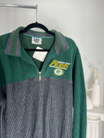 VINTAGE GREEN BAY PACKERS RIBBED QUARTER ZIP SWEATER