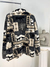 VINTAGE NEUTRAL WILD ANIMALS FLEECE JACKET