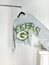 VINTAGE PACKERS PLAID CROPPED CREWNECK