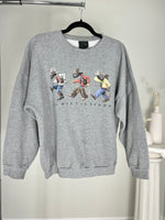 VINTAGE LIGHT GREY CALGARY COWBOY DESTINATION CREWNECK