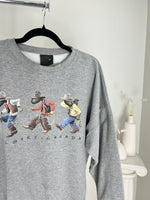 VINTAGE LIGHT GREY CALGARY COWBOY DESTINATION CREWNECK