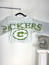 VINTAGE PACKERS PLAID CROPPED CREWNECK