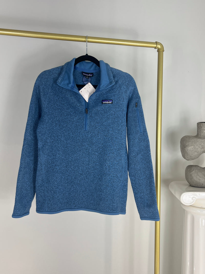 PATAGONIA BLUE QUARTER ZIP FLEECE SWEATER