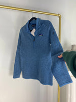 PATAGONIA BLUE QUARTER ZIP FLEECE SWEATER