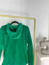 PATAGONIA GREEN HOODED FLEECE SWEATER