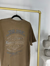 CHOCOLATE BROWN DISTRESSED HARLEY DAVIDSON T-SHIRT