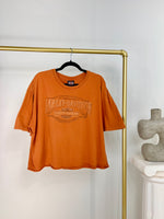 HARLEY DAVIDSON CROPPED ORANGE MICHIGAN T-SHIRT