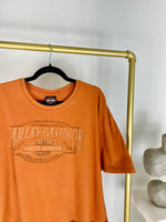 HARLEY DAVIDSON CROPPED ORANGE MICHIGAN T-SHIRT