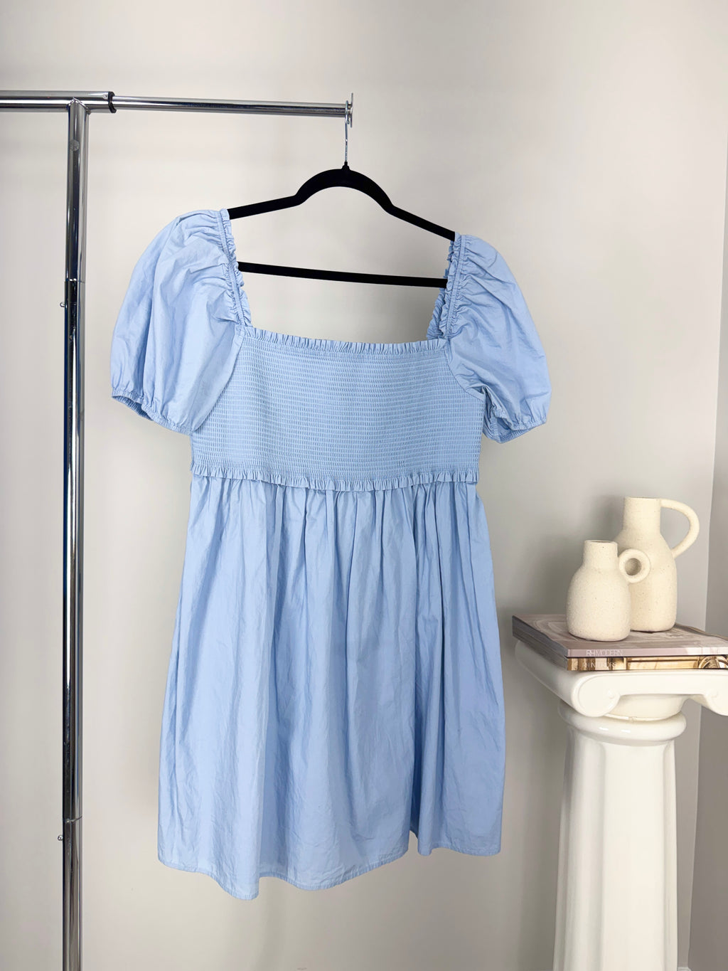 Retailer reference image of Sunday Best light blue Hadley dress; not the actual resale item