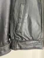 VINTAGE BLACK DANIER LEATHER BOMBER JACKET