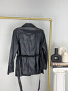 VINTAGE BLACK LEATHER BLAZER