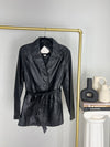 VINTAGE BLACK LEATHER BLAZER