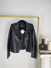 BLACK LEATHER MOTO JACKET