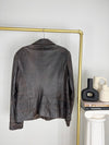 VINTAGE DANIER BROWN DISTRESSED LEATHER JACKET