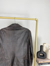 VINTAGE DANIER BROWN DISTRESSED LEATHER JACKET