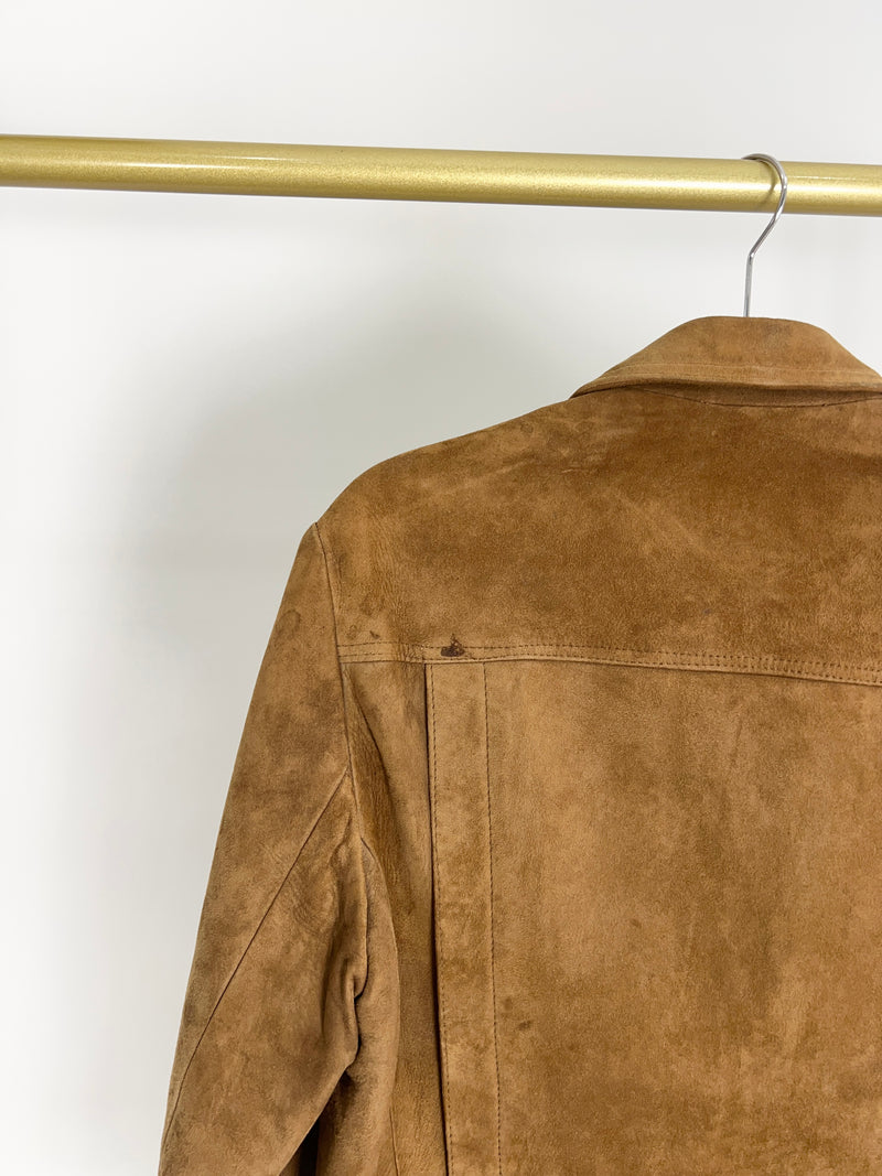 VINTAGE BROWN SUEDE LEATHER JACKET