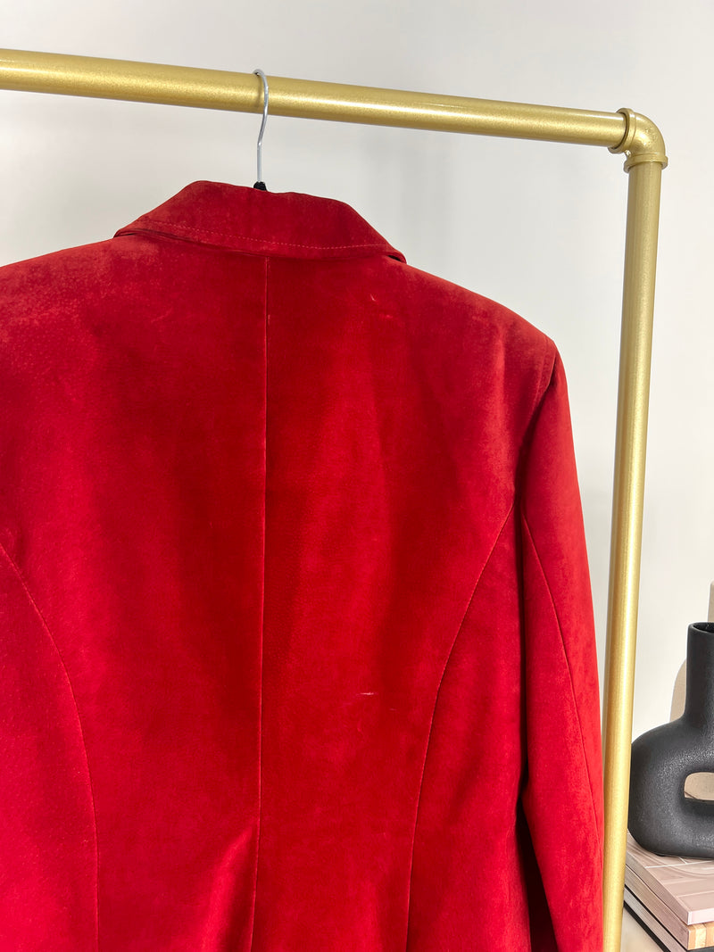 VINTAGE RED SUEDE LEATHER DANIER JACKET