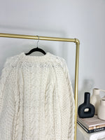 CREAM CABLE KNIT CHUNKY WOOL SWEATER