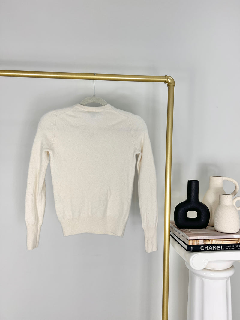 CLASSIC IVORY CASHMERE SWEATER