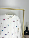 WHITE VINTAGE BUTTERFLY BLISS CARDIGAN