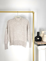 THE GROUP BABATON OATMEAL CASHMERE LUXE SWEATER