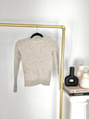 EVERLANE SOFT HEATHERED OATMEAL CASHMERE SWEATER