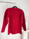VINTAGE RED SKIING BEAR KNIT SWEATER