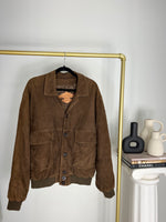 VINTAGE BROWN SUEDE BOMBER JACKET