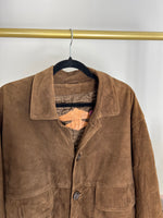 VINTAGE BROWN SUEDE BOMBER JACKET