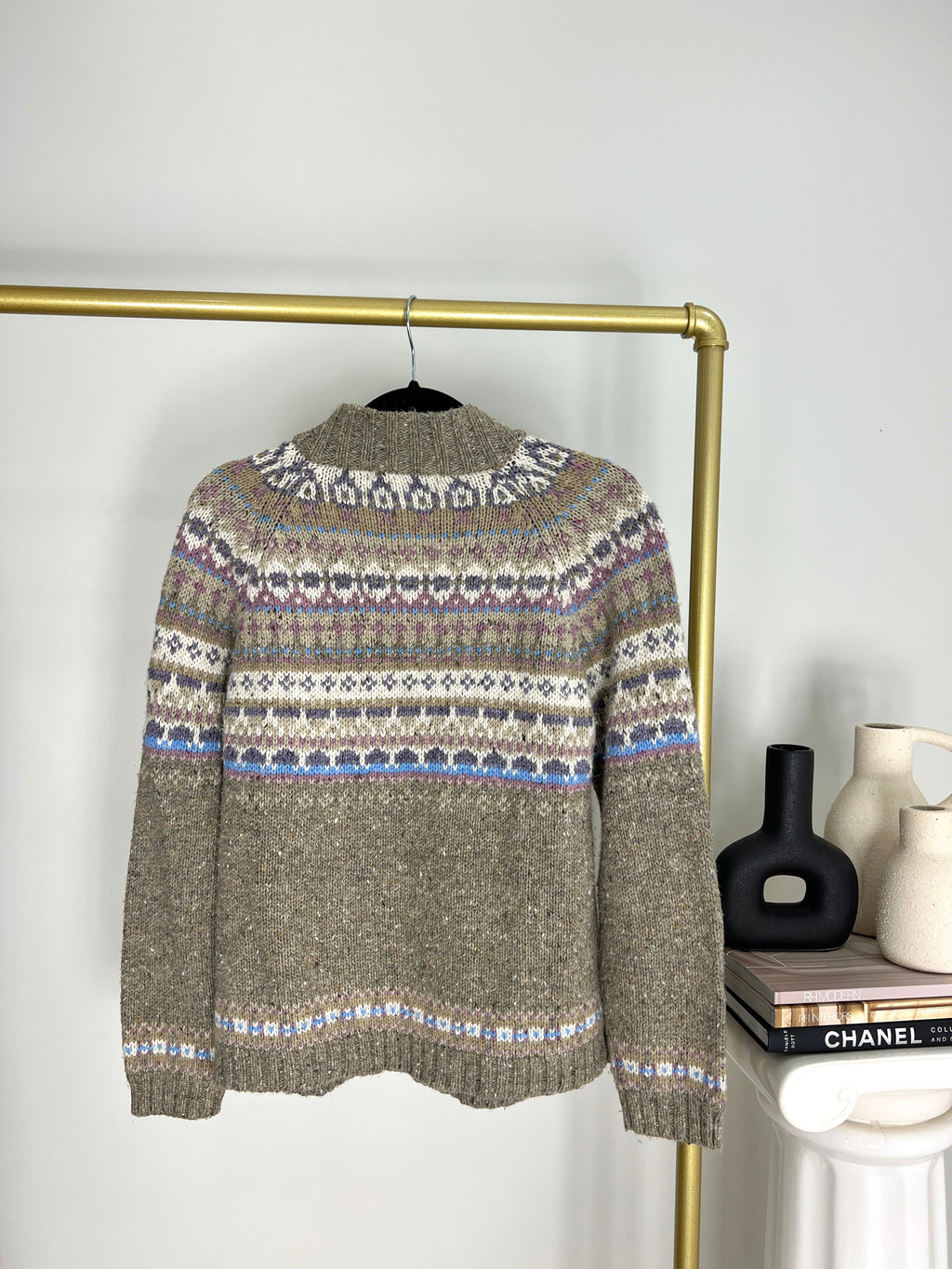 CLASSIC NORDIC KNIT ZIP-UP SWEATER