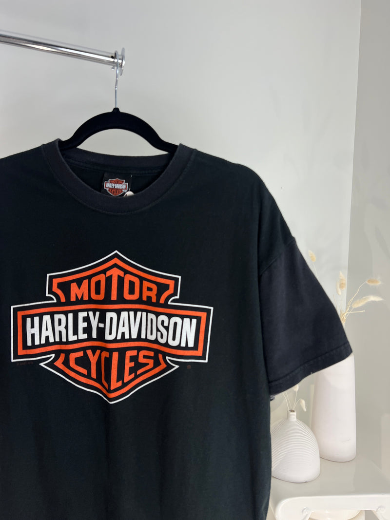 BLACK HARLEY DAVIDSON CLASSIC LOGO HAWAII T-SHIRT