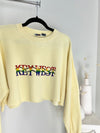 RAINBOW SPELL-OUT VINTAGE KEY WEST CROPPED CREWNECK