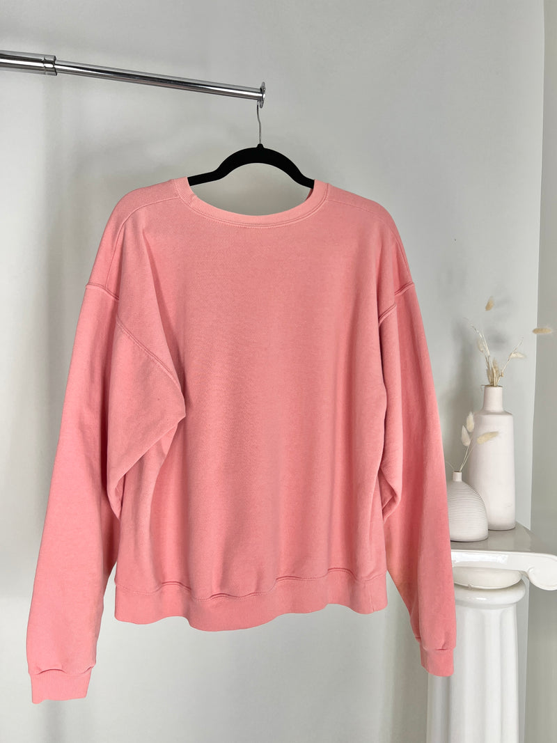 PEACH-PINK CAPE MAY EMBROIDERED VINTAGE CREWNECK