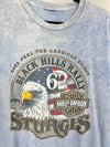 VINTAGE OVERSIZED 2002 BLACK HILLS RALLY SKY BLUE HARLEY DAVIDSON T-SHIRT
