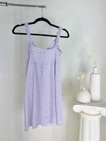 LILAC PURPLE FLORAL PRINT 'WITH JÉAN' MINI DRESS