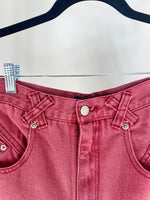 VINTAGE RED CLAY DENIM CUTOFFS (25/26)
