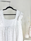 WHITE ASOS EYELIT BABYDOLL DRESS